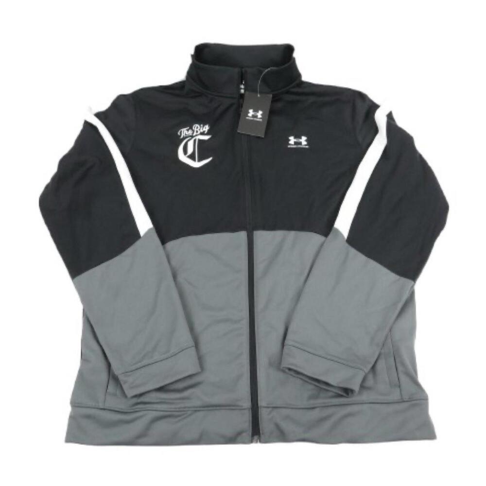 Under Armour Men’s Large Tricot Black and Grey Running Jacket NWT List $70